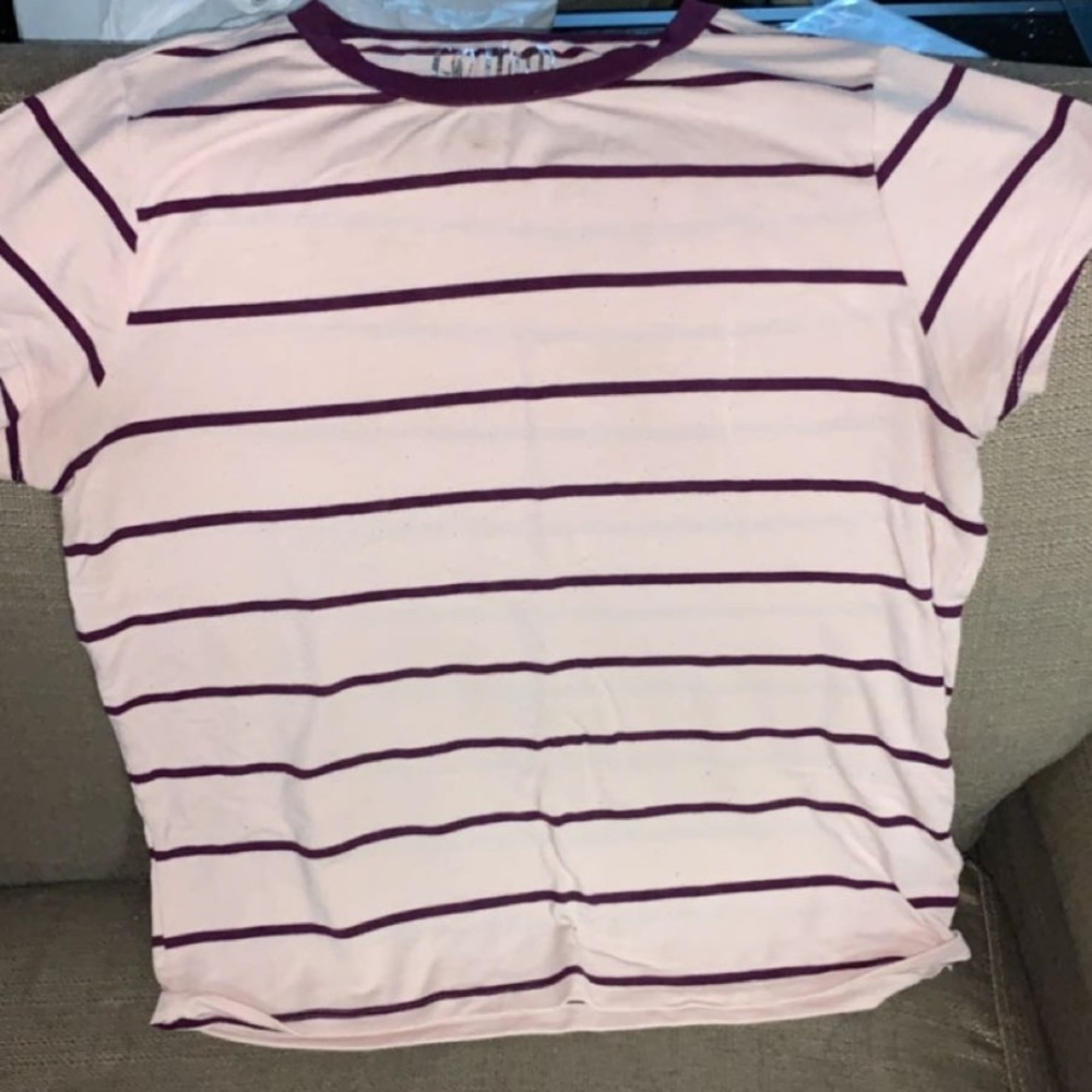 Pink & Maroon stripped shirt sleeve shirt